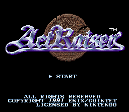 Actraiser Title Screen